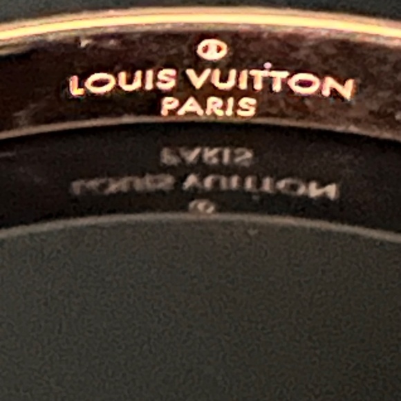 Louis Vuitton Monogram Hinged Bangle Bracelet Rose Gold Tone Size S - Picture 4 of 11